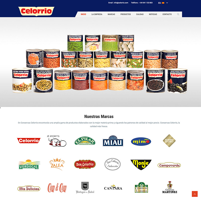 Conservas Celorrio lance son nouveau site web