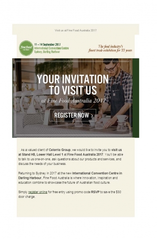 FINE FOOD AUSTRALIA 2017 Sydney Foire