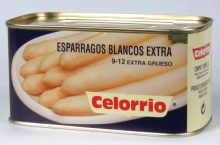 Espárrago Blanco 9/12 Lata 1 kg Extra (Perú)