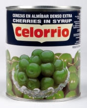 Cerezas verdes en almíbar 1 kg. lata