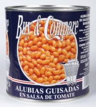 Alubias cocidas con tomate 3 kg. lata (baked beans)